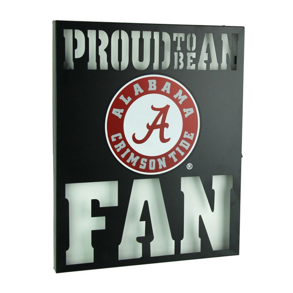 Proud To Be An Alabama Fan Cutout Metal Wall Sign